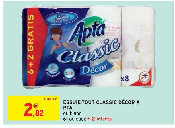 essuie-tout classic décor a pta