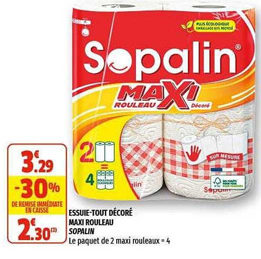 essuie-tout décoré maxi rouleau sopalin