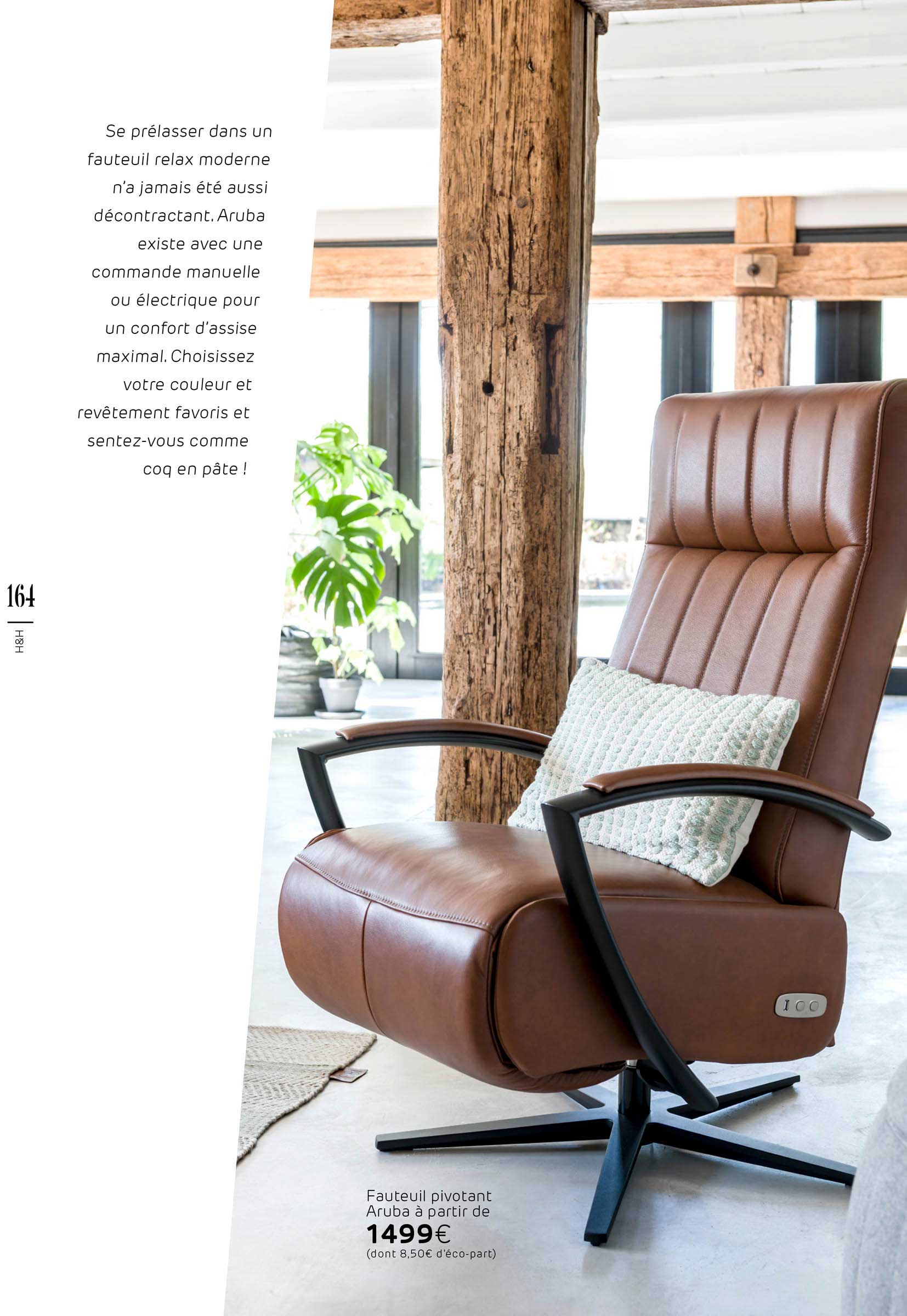 fauteuil pivotant aruba