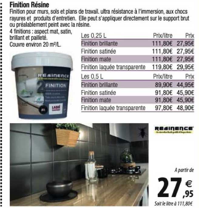 finition résine résinece