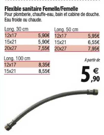 flexible sanitaire femelle-femelle