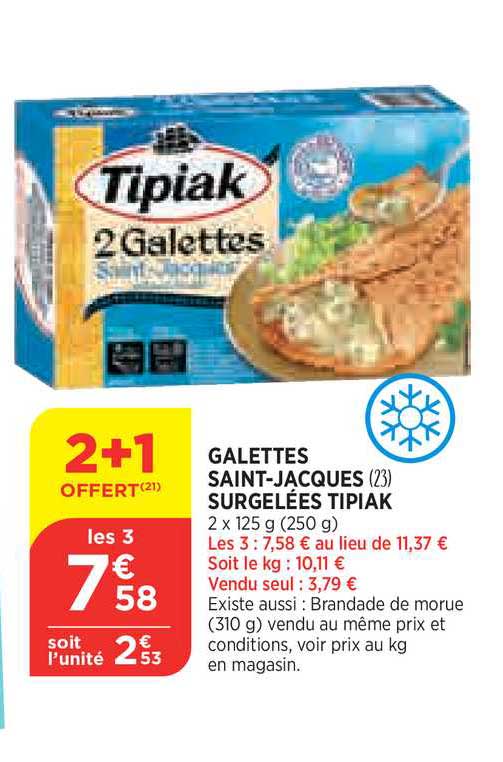 Galettes Saint-jacques Surgelées Tipiak