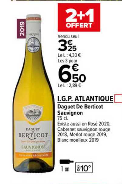 i.g.p. atlantique daguet de berticot sauvignon