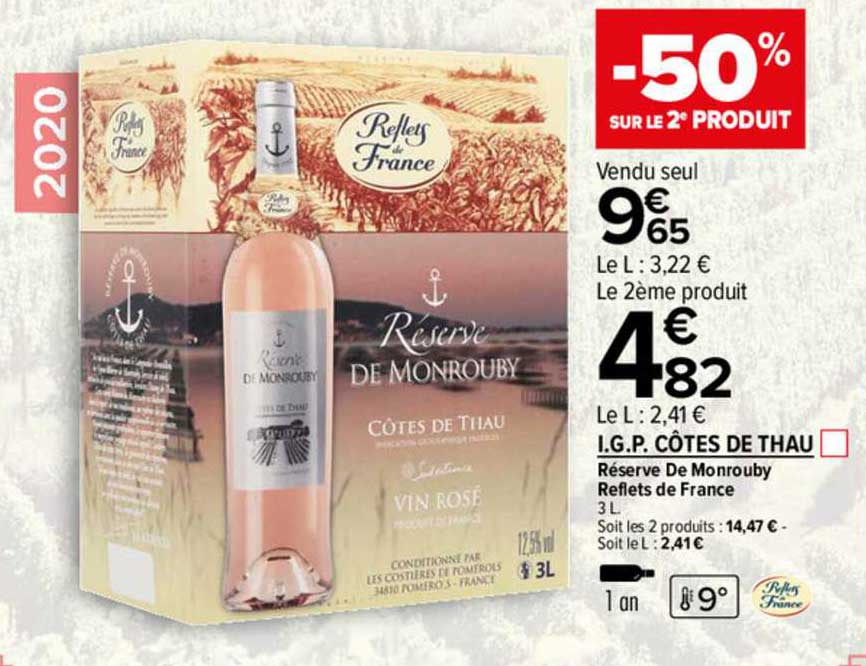 i.g.p. côtes de thau réserve de monrouby reflets de france