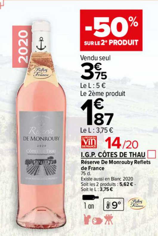 i.g.p. côtes de thau réserve de monrouby reflets de france