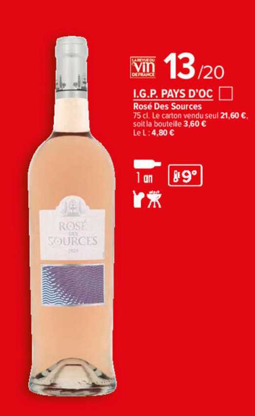 i.g.p. pays d'oc  rose des sources