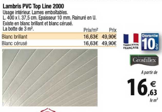 lambri pvc top line 2000 grosfillex