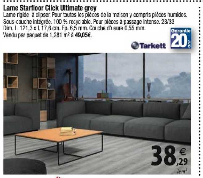 lame starfloor click ultimate grey tarkett
