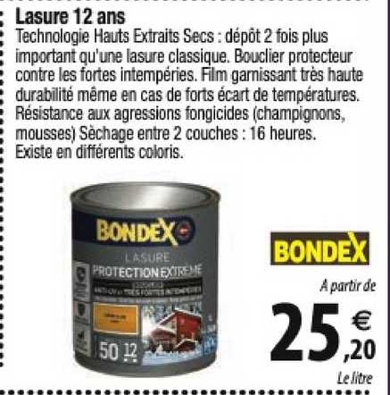 lasure 12 ans bondex
