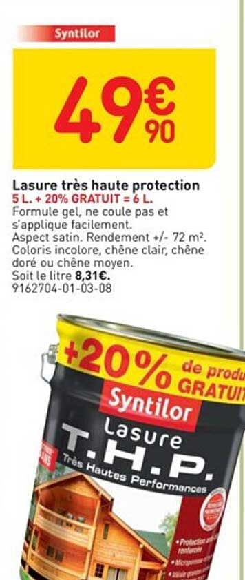lasure très haute protection