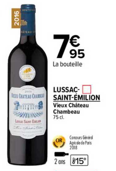 lussac-saint-émilion vieux château chammbeau