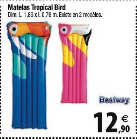 matelas tropical bird bestway