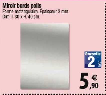 miroir bords polis