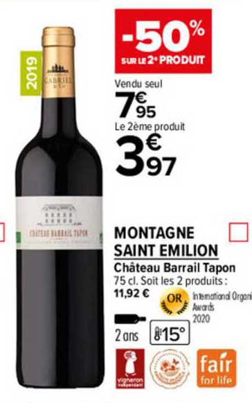 montagne saint émilion château barrail tapon