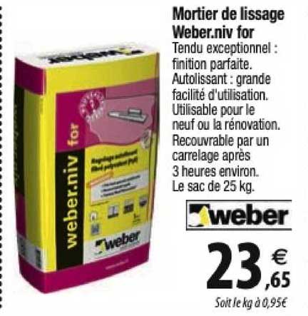 mortier de lissage weber.niv for weber