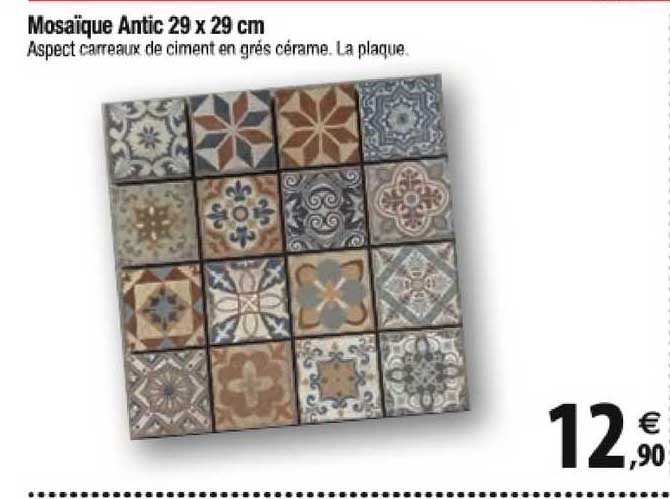 mosaïque antic 29 x 29 cm