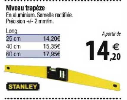 niveau trapèze stanley