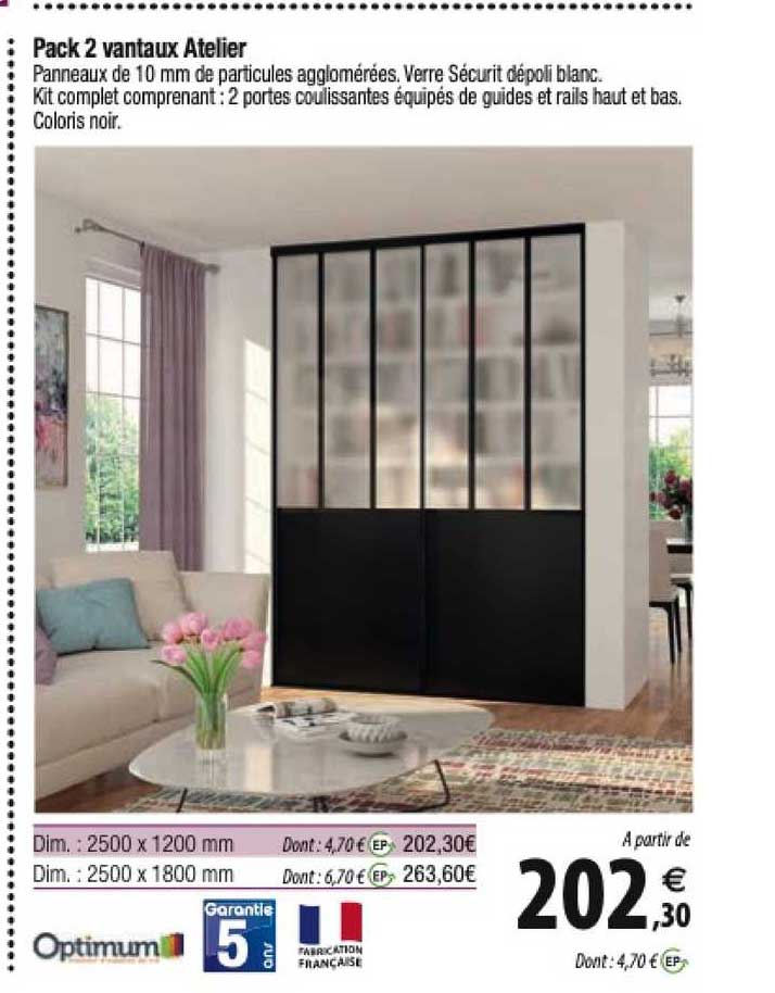 pack 2 vantaux atelier