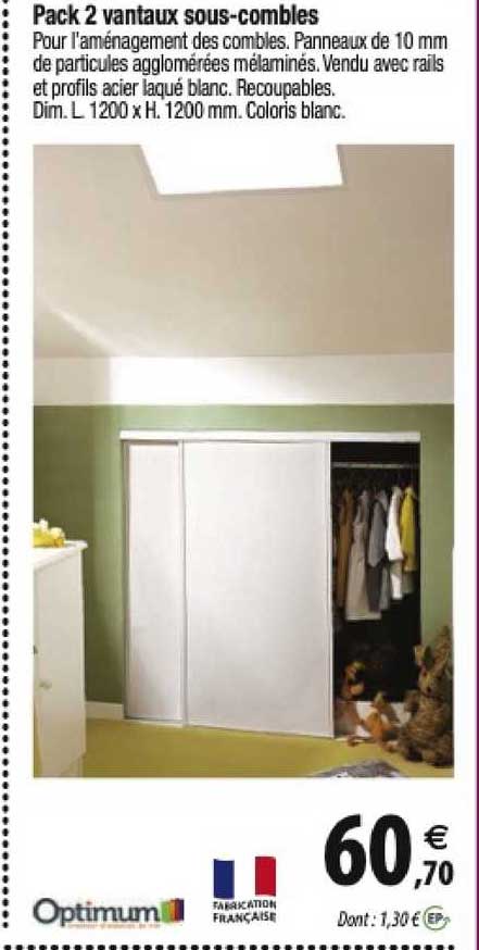 pack 2 vantaux sous-combles