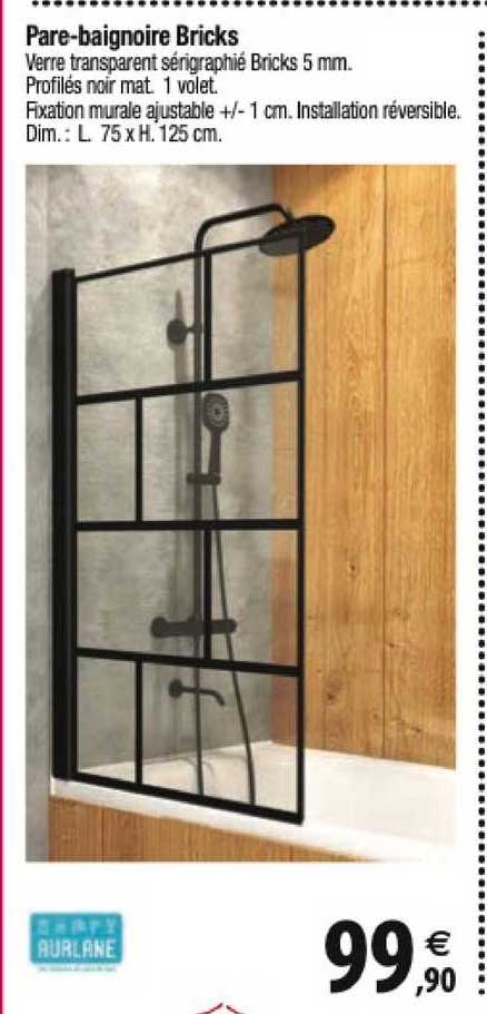 pare-baignoire bricks