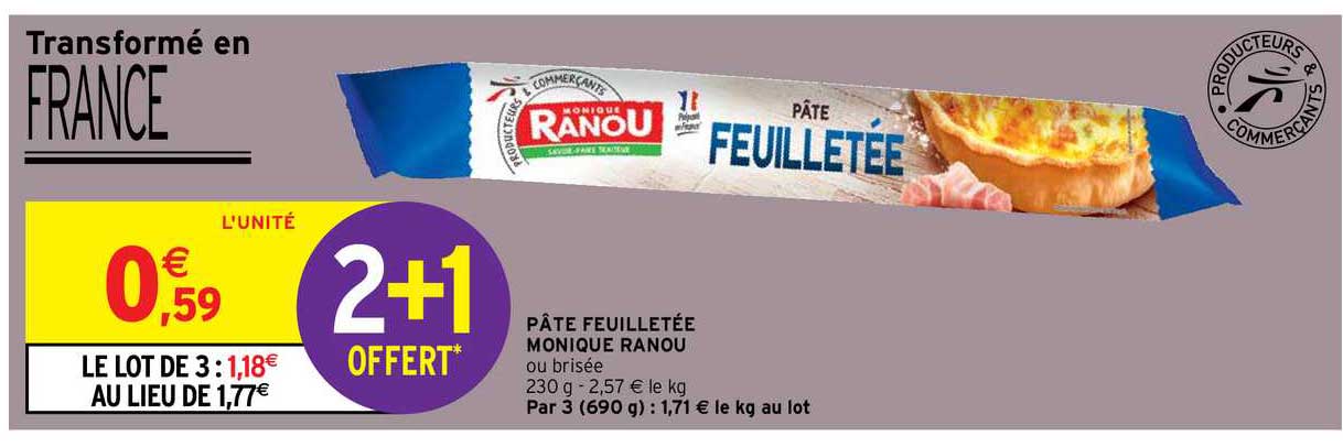 pâte feuilletée monique ranou