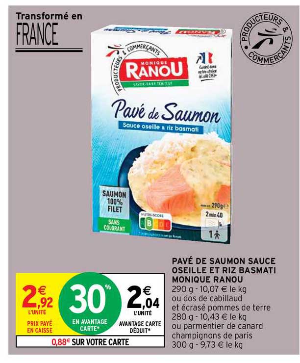 pavé de saumon sauce oseille et riz basmati monique ranou