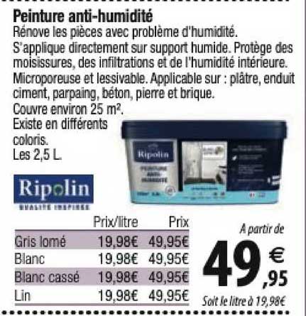peinture anti-humidité ripolin