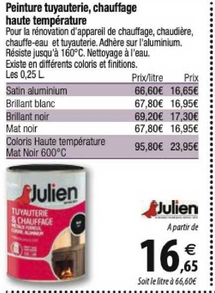 peinture tuyauterie, chauffage haute température julien