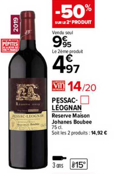 pessac-léognan réserve maison johanes boubée
