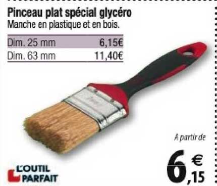pinceau plat spécial glycéro