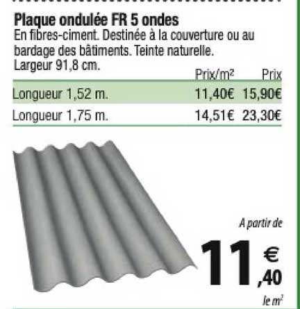 plaque ondulée fr 5 ondes