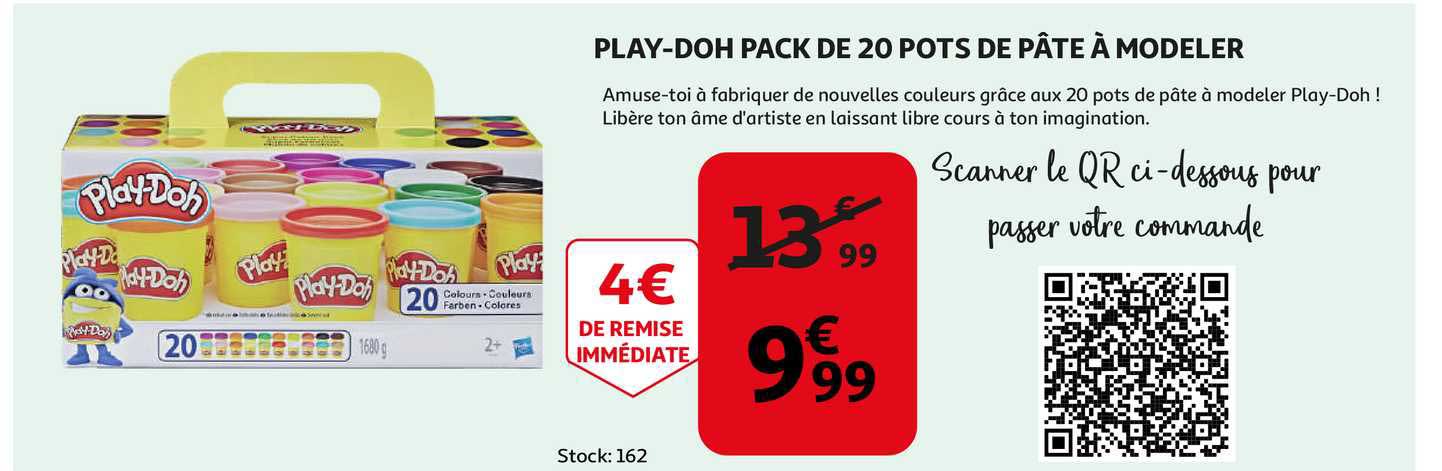 play-doh pack de 20 pots de pâte à modeler