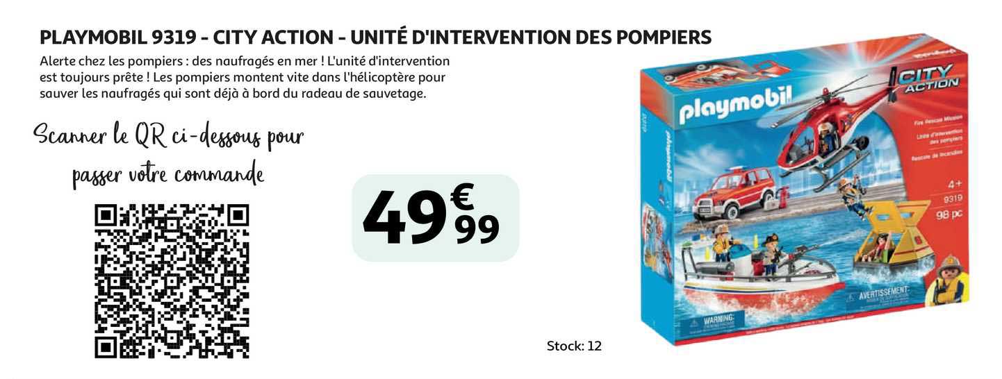 playmobile 9319 - city action - unité d'intervention des pompiers