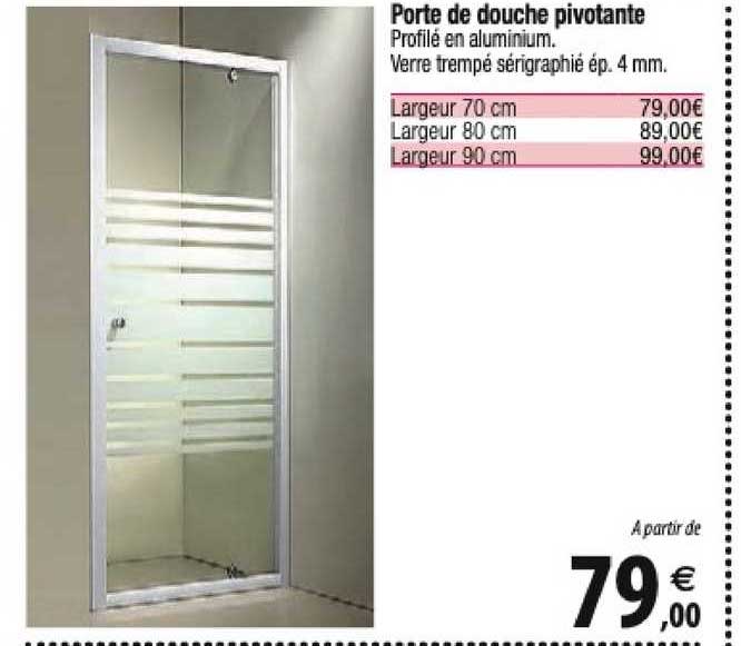 Porte De Douche Pivotante