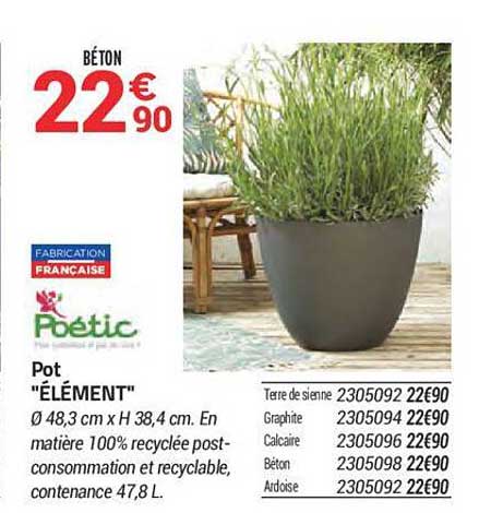 Pot "élément" Poétic