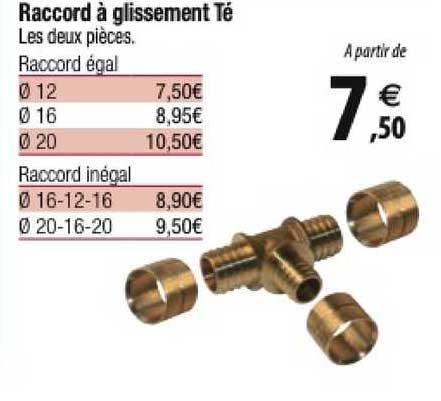 raccord à glissement té