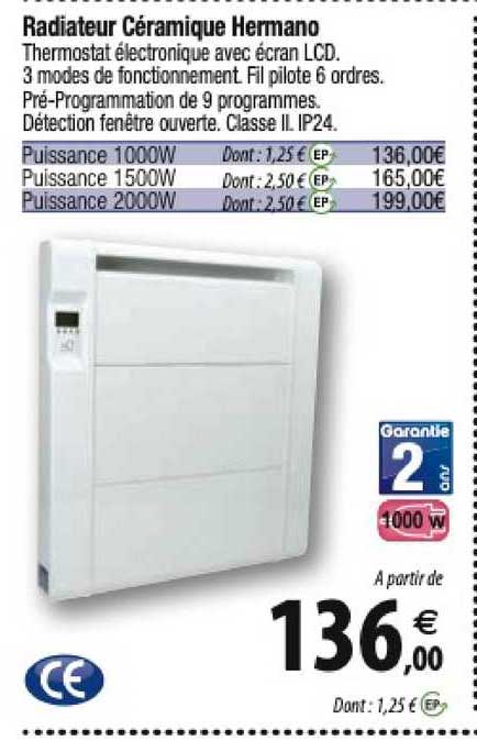 radiateur céramique hermano