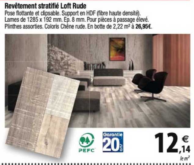 revêtement stratifié loft rude