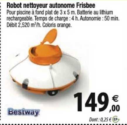Robot Nettoyeur Autonome Frisbee Bestway