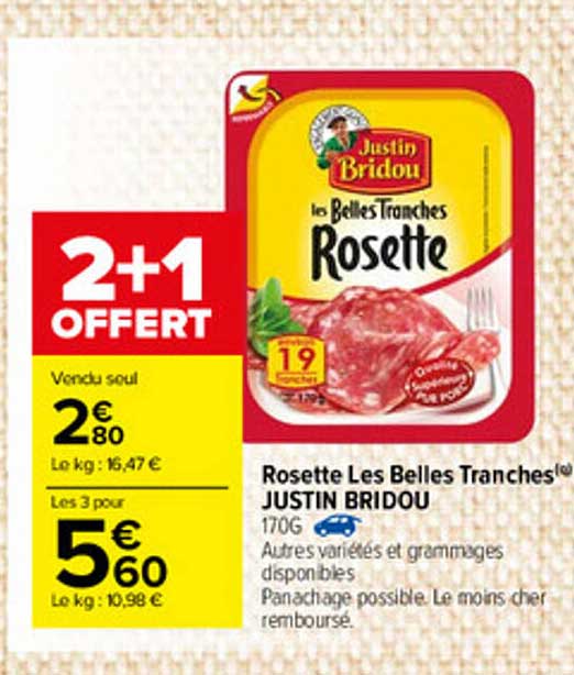 rosette les belles tranches justin bridou