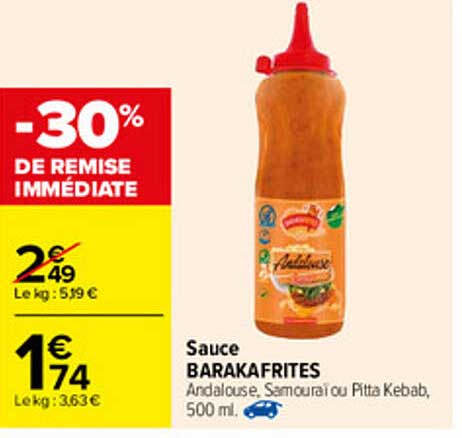 sauce baraka frites