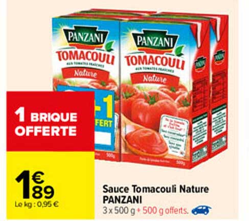 Sauce Tomacouli Nature Panzani