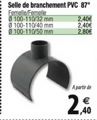 selle de branchement pvc 87°