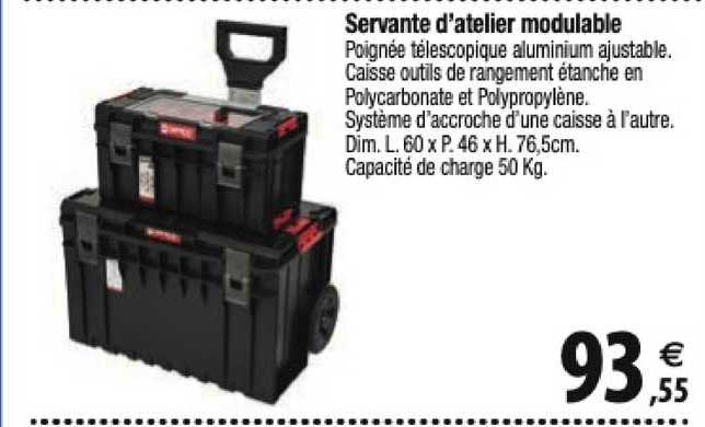servante d'atelier modulable