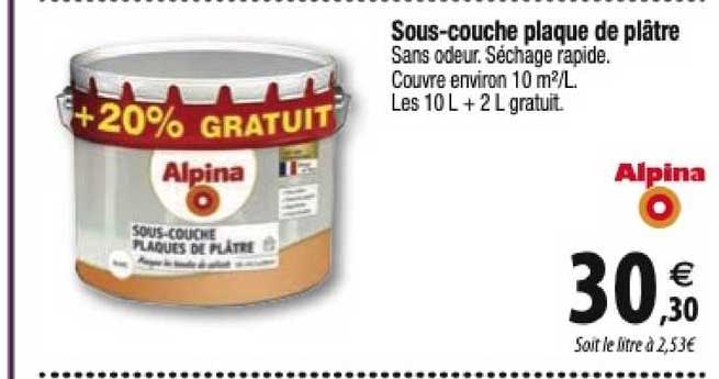 sous-couche plaque de plâtre alpina