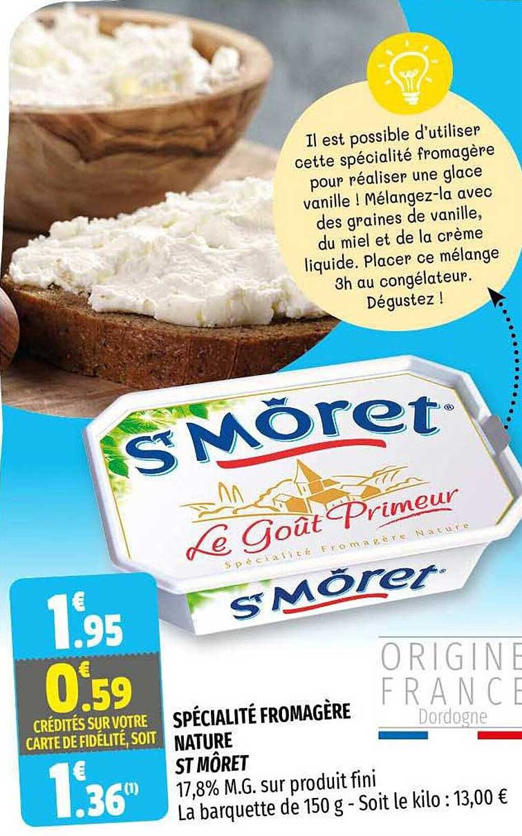spécialité fromagère nature st môret