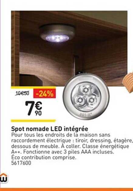 spot nomade led intégrée