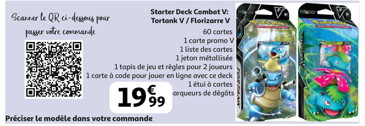 starter deck combat v: tortank v - florizarre v