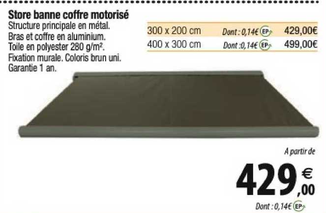 Store Banne Coffre Motorisé