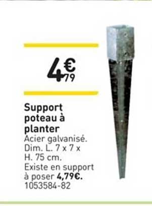 support poteau à planter